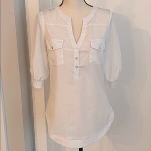 Shimmery White Blouse​